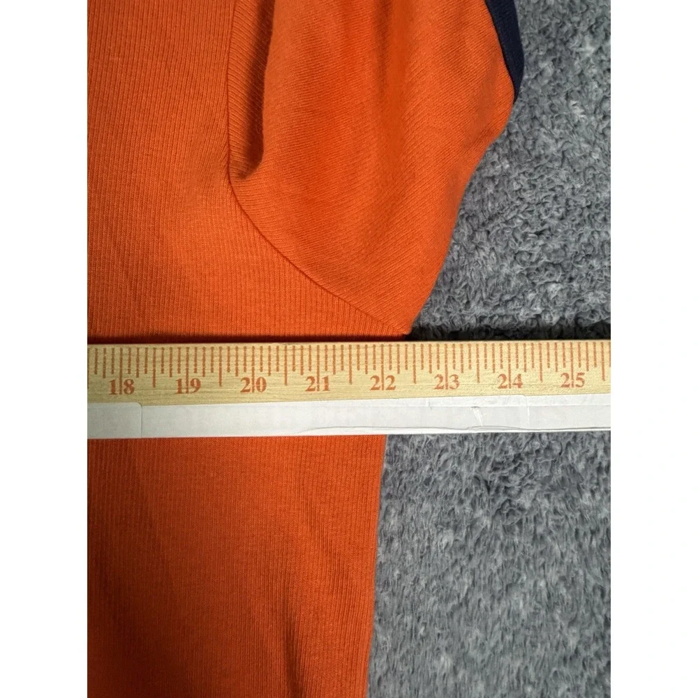 Vintage Polo Ralph Lauren Orange T Shirt Ringer Tee Ribbed Mens XL Y2K 90s